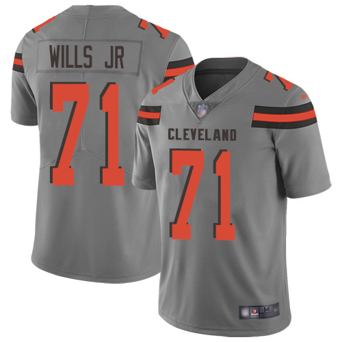 Nike Browns #71 Jedrick Wills JR Gray Youth Stitched NFL Limited Inverted Legend Jersey